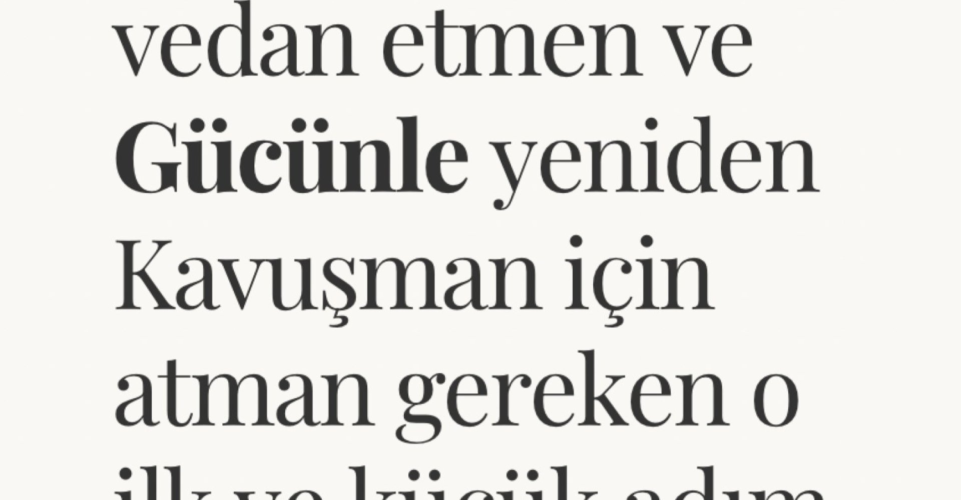 Çaresizliğe Veda
